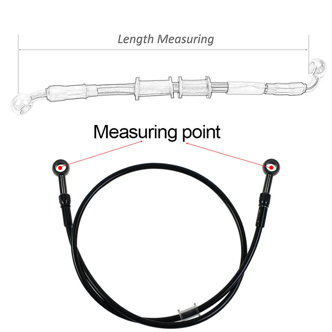Ống phanh bện AN3 Ống dầu côn  - đánh giá và giá Motorcycle Brake Cable
